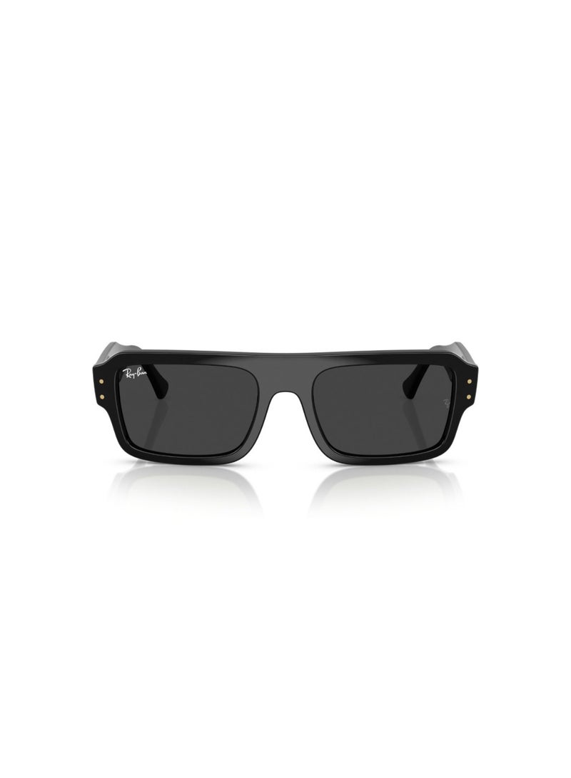 Ray-Ban Unisex Ray-Ban Unisex Rectangular  Sunglasses- RB 4454 - Lens Size-53Mm - Black - Image 5