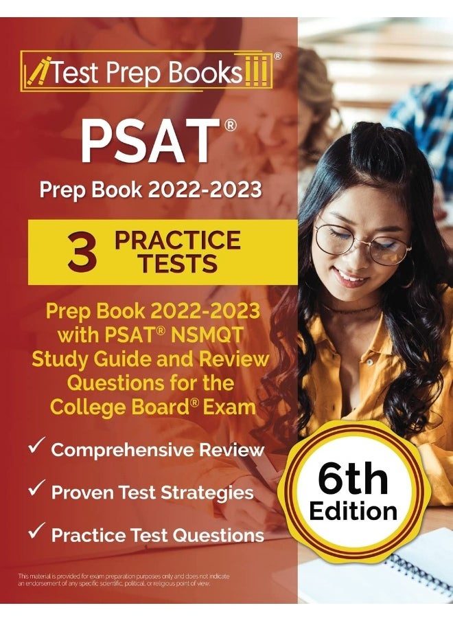 null - PSAT Prep Book 2022-2023 with 3 Practice Tests: PSAT NSMQT Study Guide and Review Questions for the College Board Exam [6th Edition] - Image 1