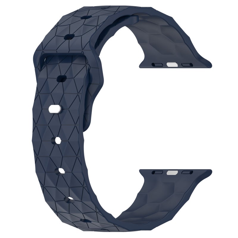 erorex Football Texture Silicone Watch Band For Apple Watch 42Mm(Midnight Blue) - Image 2