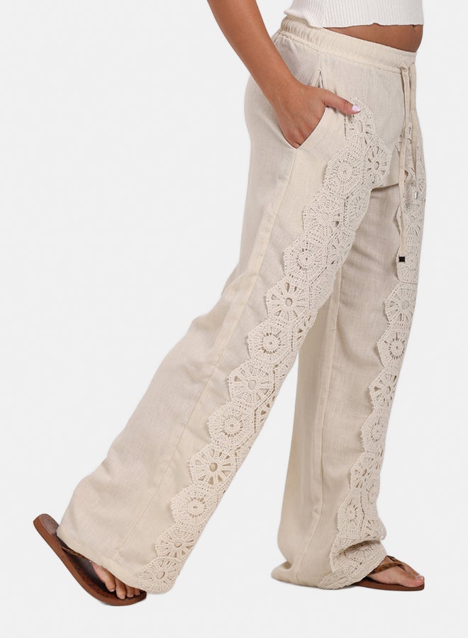 Clue Boho Crochet Panel Pants - Image 3