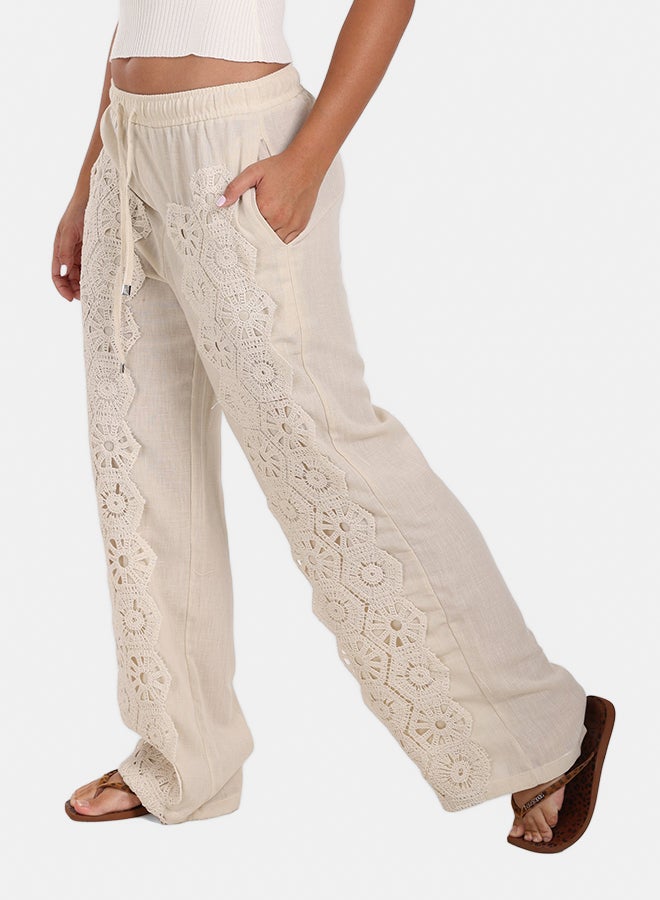 Clue Boho Crochet Panel Pants - Image 2