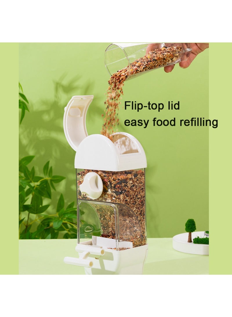 Automatic Bird Feeder, No-Mess 800ml Parrot & Canary Feeder with Seed Tray, Cage Accessories for Pet Parrots, Canaries, Pigeons, Budgies - Image 5