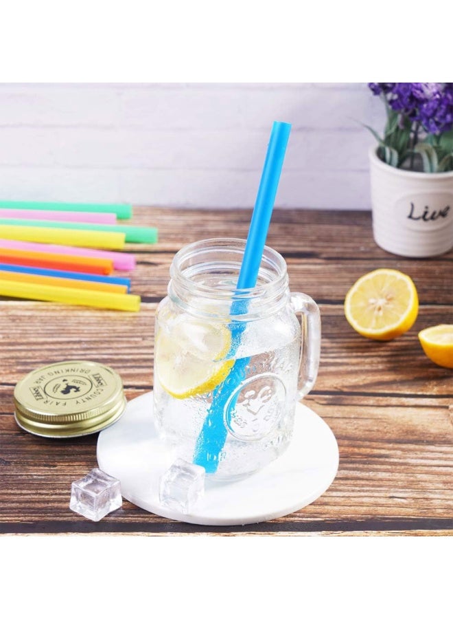 Duravel 11MM 100Pcs  Multi Colors Jumbo Smoothie Straws, Disposable Plastic Drinking Straws for Bubble Tea, Milkshakes and Juice, Individually Wrapped - Image 4