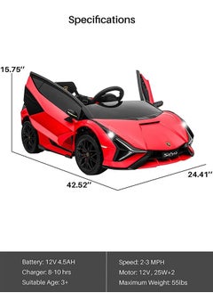 Licensed Lamborghini Sian Rechargeable Battery Operated Car For Kids Ride On Baby Car With Remote Music Led Light Kids Car Electric Car Battery Operated Ride On Car For Kids 2 To 6 Year Boy Girl Red - pzsku/Z0FF0387B335300ED6F13Z/45/_/1659089900/6bedeaea-9e0b-48ee-bf86-214a740733df