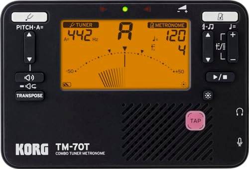 Korg TM70T Tuner and Metronome w Sound Out Mode Transpose Mode and Chromatic Mode Black - Image 1