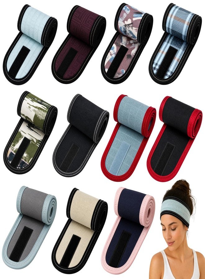 Onward 1 Pcs Spa Facial Headband for Women & Men | Soft Polycotton Makeup Hair Band for Face Wash, Skincare, Shower & Spa | Adjustable Stretchable Terry Cloth Head Wrap with Velcro | Reusable Non-Slip (Multicolor) (1 Pcs Headband) - Image 3