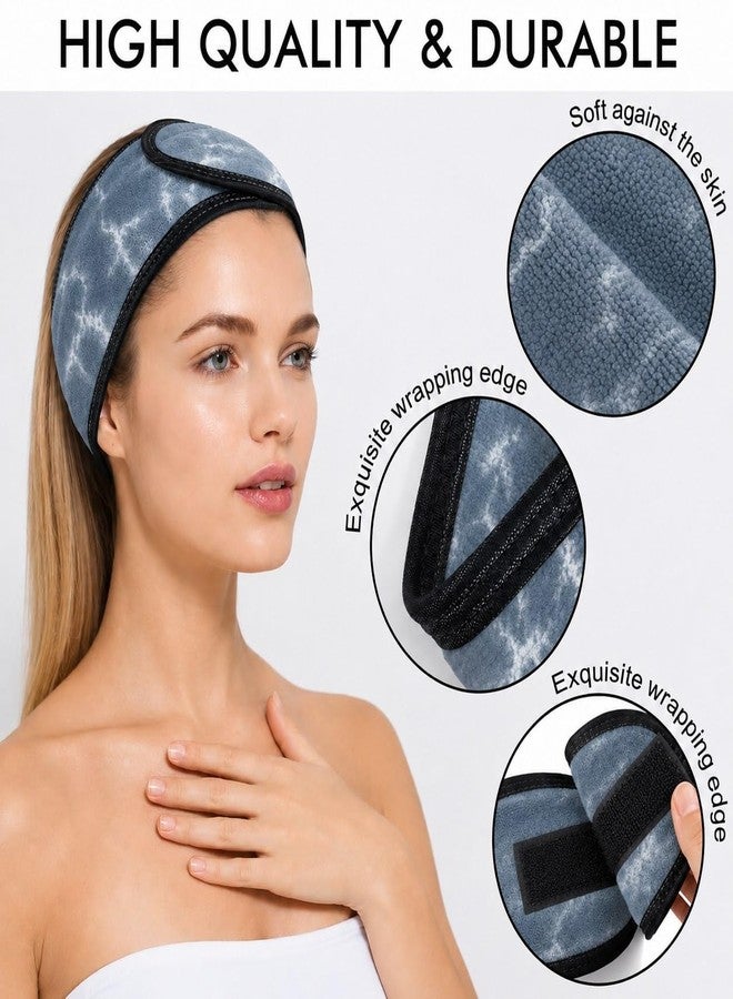 Onward 1 Pcs Spa Facial Headband for Women & Men | Soft Polycotton Makeup Hair Band for Face Wash, Skincare, Shower & Spa | Adjustable Stretchable Terry Cloth Head Wrap with Velcro | Reusable Non-Slip (Multicolor) (1 Pcs Headband) - Image 2