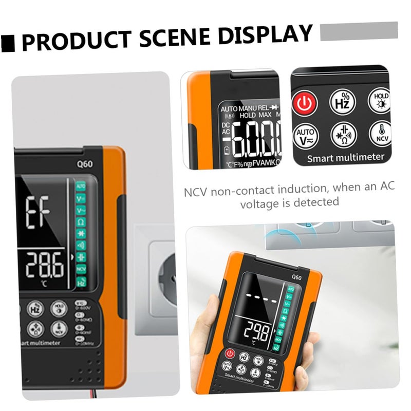 Digital Multimeter Auto Ranging True RMS NCV Diode Test Data Hold Backlight Flashlight - Image 4