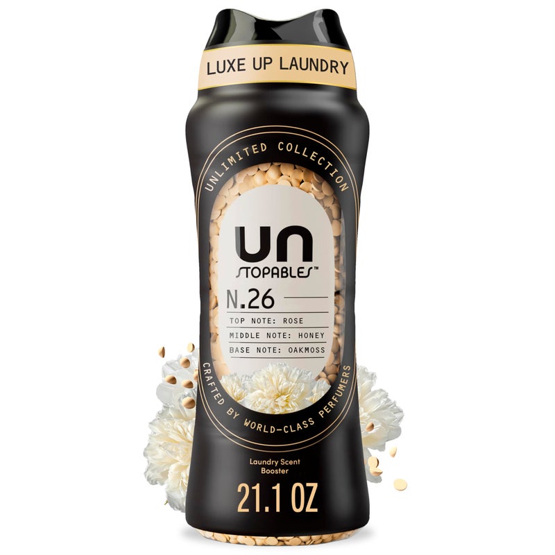 Downy Unstopables Unlimited Collection In Wash Laundry Scent Booster Beads, No. 26, Fine Fragrance, Long Lasting Fresh Scent Beads, 21.1 oz - Image 1