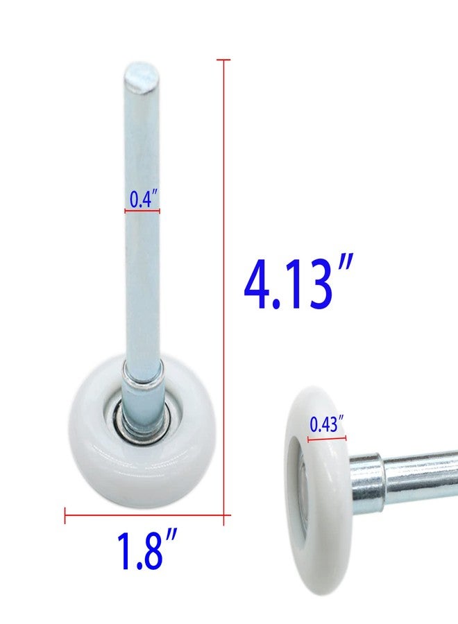 Xadnitu Garage Door Roller, White 1.8" Quiet Nylon Garage Door Wheels 4" Stem for Garage Track Replacement with Premium Sealed 11 Ball Bearing, 10 Packs - Image 3