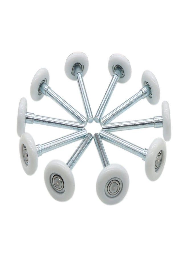 Xadnitu Garage Door Roller, White 1.8" Quiet Nylon Garage Door Wheels 4" Stem for Garage Track Replacement with Premium Sealed 11 Ball Bearing, 10 Packs - Image 1