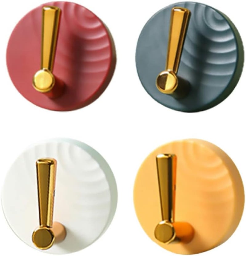 4Pcs Punch Hooks Wall Hangers for Keys Coats Scarves No Damage Household Organizer Random Colors - Image 2