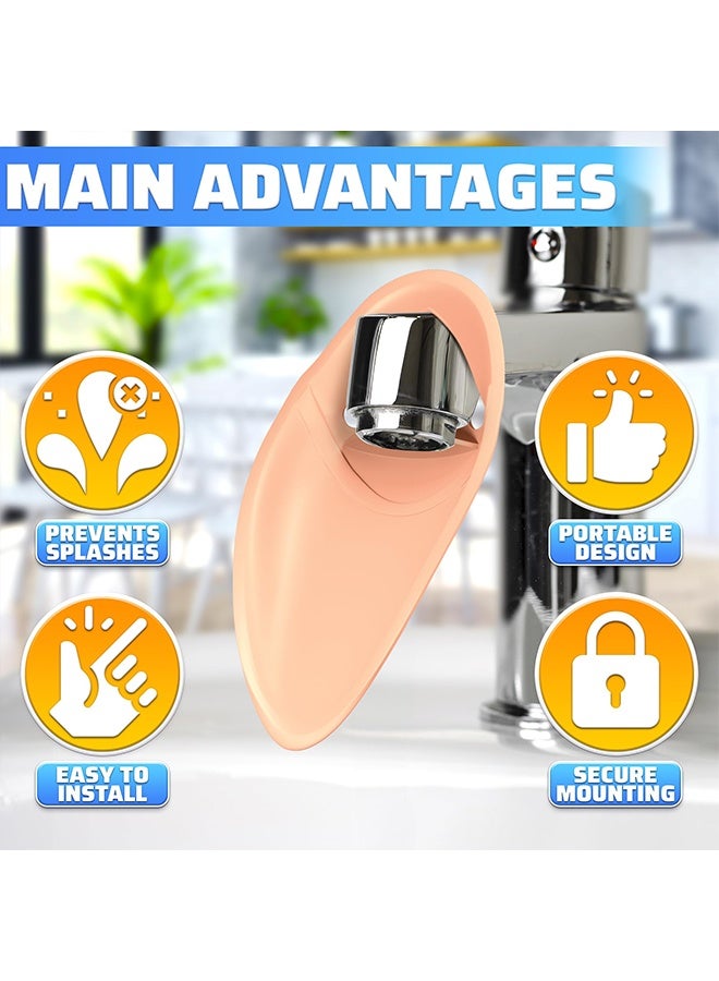 3 Pcs Long Extended Toddler Faucet Extender for Bathroom Sink & Bathtub, Baby Sink Faucet Attachment, Fun Hand Washing Gadget for Kids - Image 4