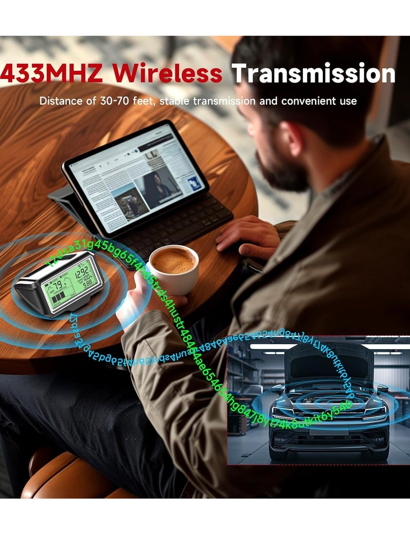 Ancel 12V Car Battery Tester Monitor, 433MHZ Wireless Transmission 12V Automotive Battery Load Tester with Cranking, Charging, Voltage, Temperature Test for Car Truck RV ATV SUV Boat Etc - Image 5