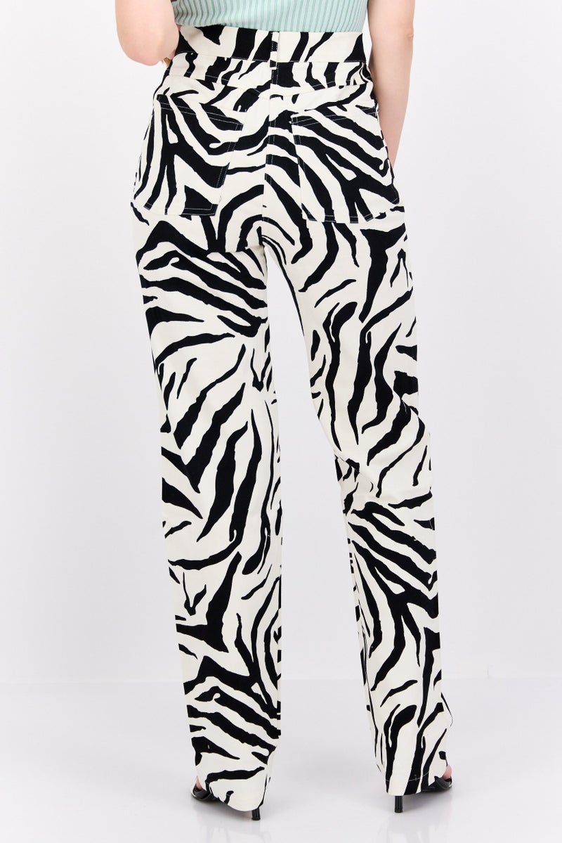 4th & Reckless Women Regular Fit Animal Print Non Stretchable Jean, Multicolor - Image 4