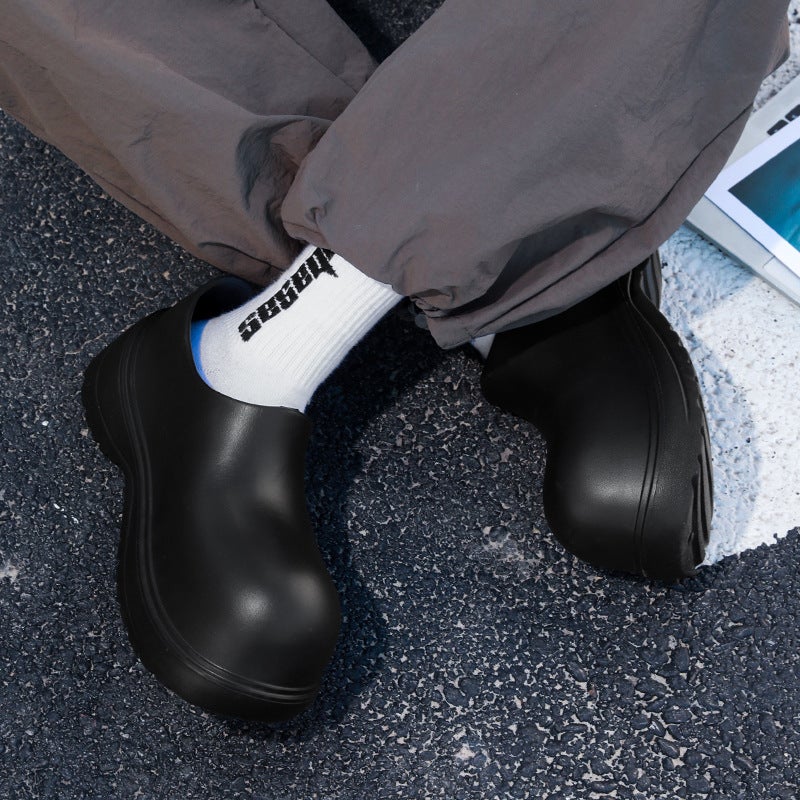 Eva Thick-Soled Height-Increasing Derby Shoes Men'S And Women'S Non-Slip Mickey Big-Toe Shoes Ins Feng Shui Shoes Rain Boots Slip-On - Image 5