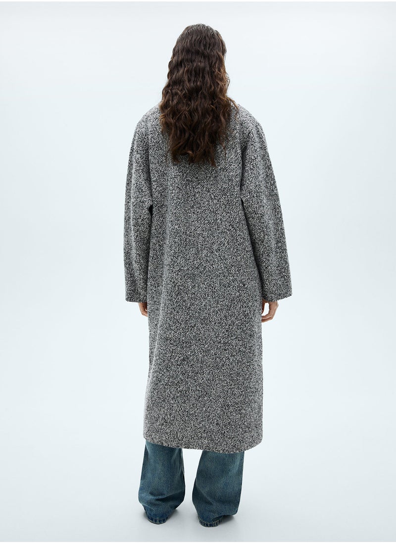 MANGO Coat Ganso Button Detailed Coat  - Image 2