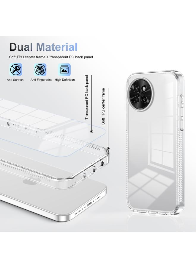 إيروريكس جراب لهاتف Itel S23 مقاس 2.5 مم، جراب هاتف هجين من مادة TPU من الأكريليك الشفاف المضاد للانزلاق - Image 3