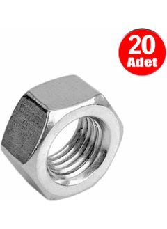 Alet Çantam Aletçantam M5 Nut DIN 934 White Galvanized Nut -20 Pieces 
