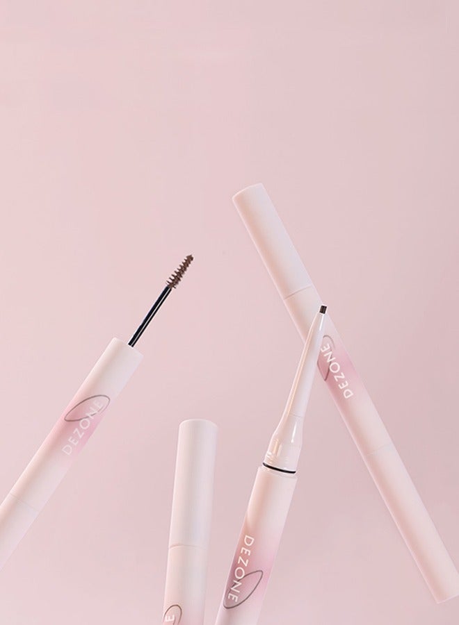 DEZONE 2-in-1 eyebrow pencil all-day wear-H02 coffee brown - Image 2
