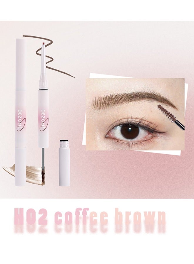 DEZONE 2-in-1 eyebrow pencil all-day wear-H02 coffee brown - Image 5