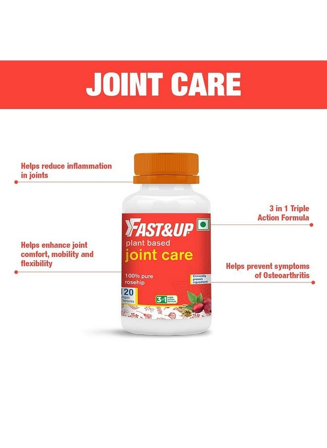 FAST&UP Fast&Up Joint Care - 100% 750mg Rosehip powder for Bone and Joint Care and Mobility - 120 Vegan Capsules  - Image 4