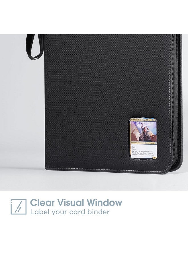 ProCase 900 Pockets Card Binder with Clear Window for Trading Cards, 9 Double Sided Pockets Cards Colletction Album Holder with Removable Sleeves for MTG, TCG, Sports Cards, Football Cards -Black - Image 4