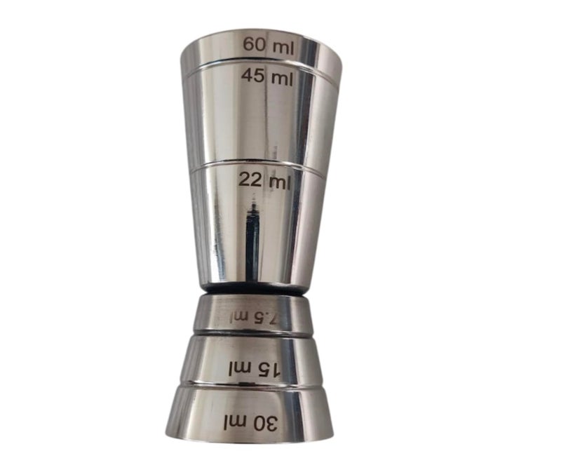 NJ OVERSEAS NJ 304 SS Double Sided Peg Maker | Stainless Steel Jigger I Multi-Level Cup I Cocktail Jigger | Multiple Capacities Marked one Tool : 1 Pc. - Image 2