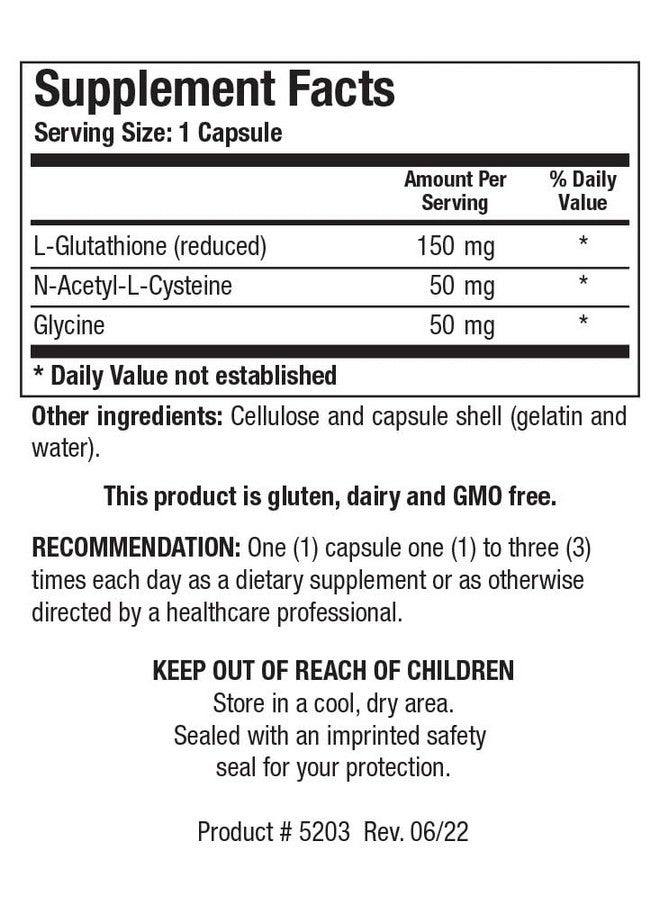 Biotics Research GSH Plus 150 milligrams Glutathione Plus NAC and Glycine, Strong Antioxidant, Supports Liver Health, Cellular Health 60 Caps - Image 2