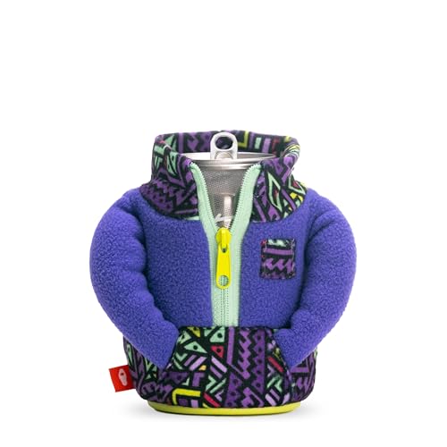 Puffin  The Fleece Jacket  Insulated 12 oz Can Cooler I Beer Bottle  Soda Can Insulator Keep Drinks and Beverages Cold  Pinball Purple
