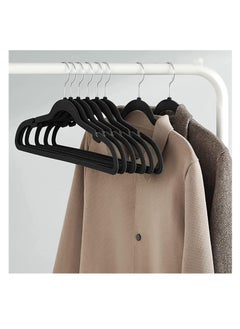 TYCOM Clothes Hangers (50 Pack) Velvet - Ultra Thin Space Saving Coats Clothes Hangers Non-Slip Suit Hangers with 360 Degree Swivel Hook Hold Up-to 5KG for Jackets, Pants, Dress- 50p Black  - Image 2