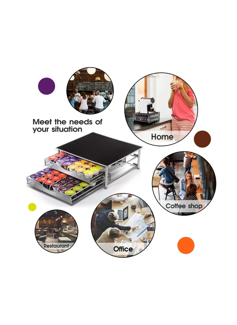1 تشيس Double Layer Coffee Capsule Holder Drawer