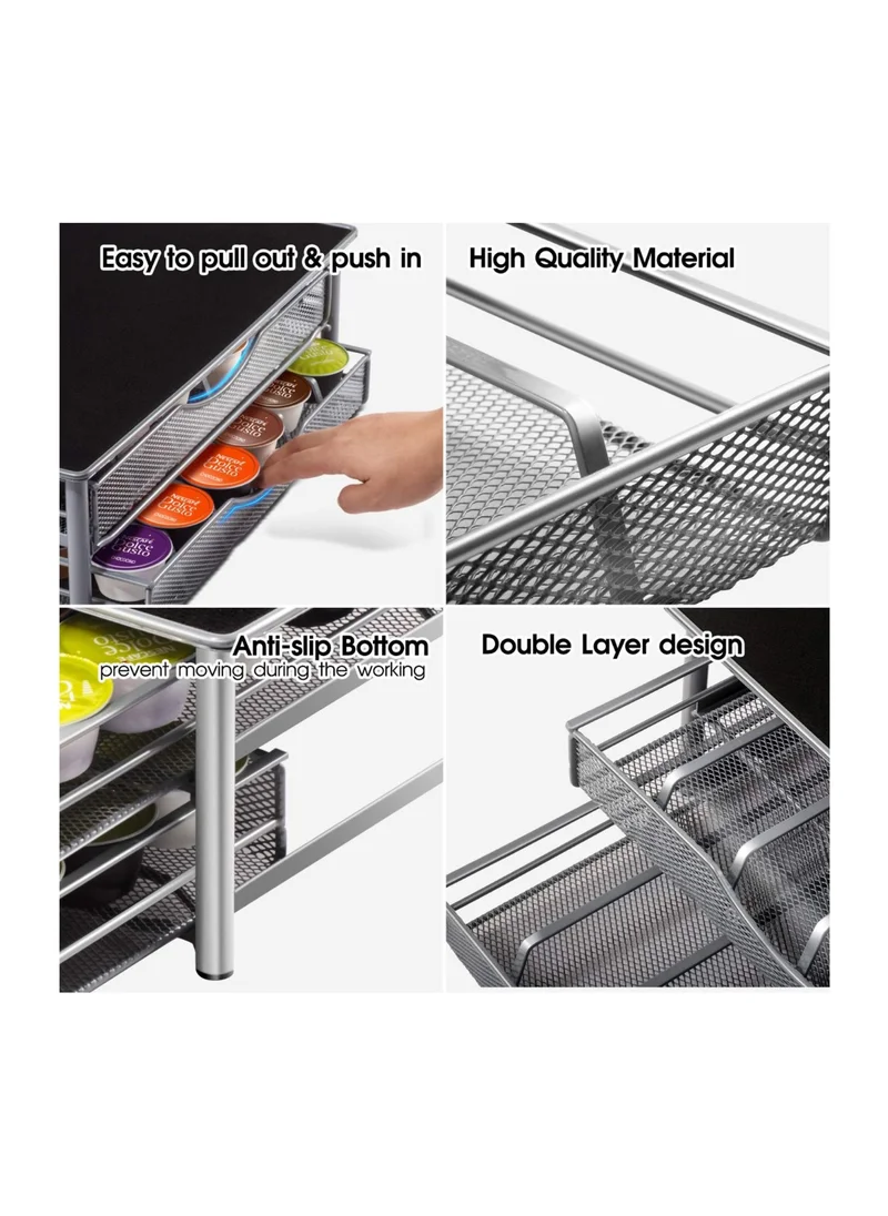 1 تشيس Double Layer Coffee Capsule Holder Drawer