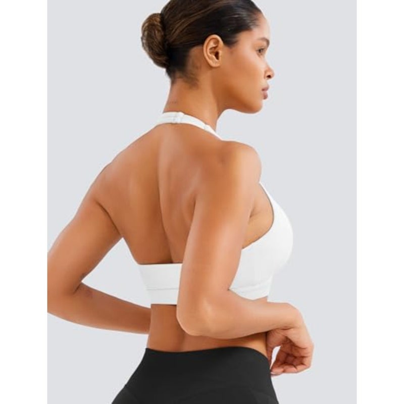 حمالة صدر رياضية من YEOREO LuxFlow Cross Over Workout للنساء بدون ظهر حمالة صدر رياضية مبطنة - Image 5
