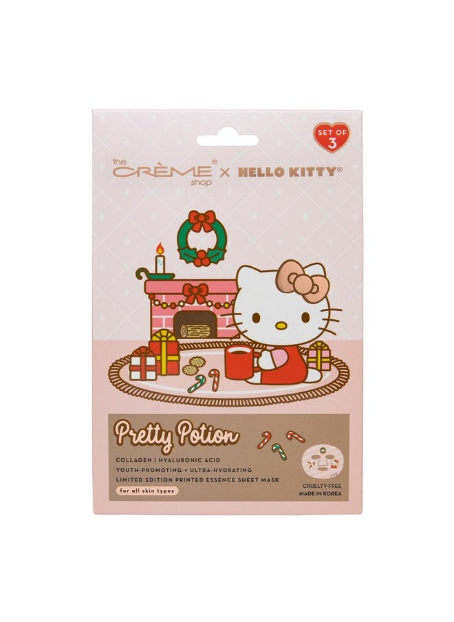 The Creme Shop X Hello Kitty Pretty Potion Limited Edition Essence Sheet Mask Korean Sheet Mask Holiday Gifts For Women Stocking Stuffers (3 Pack)  - Image 1