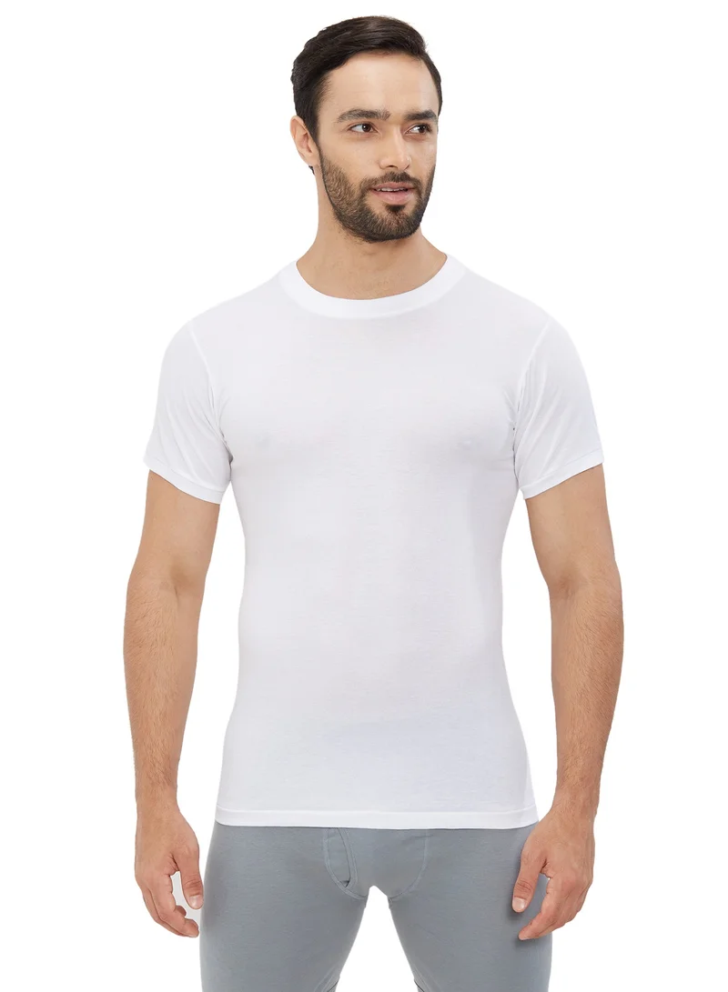 بي واي سي تيشيرت رجالي أيروكول بياقة دائرية عبوة من  - أبيض