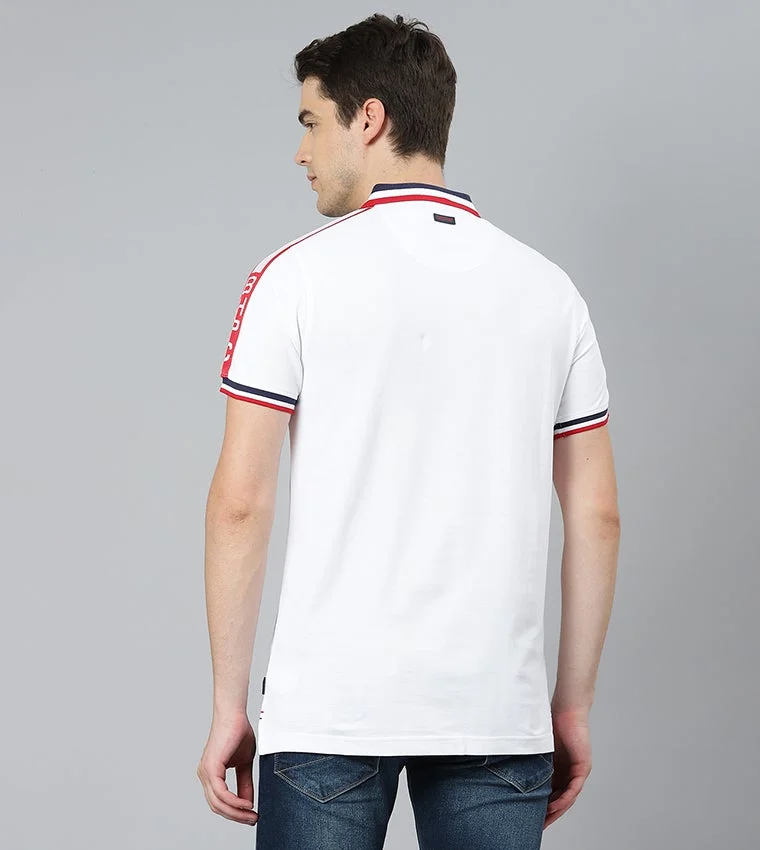 BEVERLY HILLS POLO CLUB  Beverly Hills Polo Club White Polo T-Shirt for Men | Best Price UAE