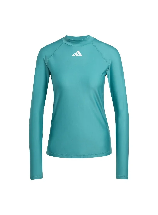 Adidas Adidas Ls Rashgd W W Green Swim Swimwear For Women