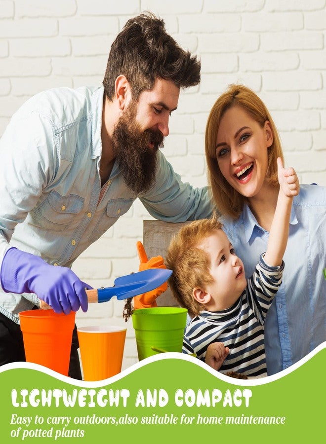 تاربوب مجموعة أدوات البستنة للأطفال من Tarpop، 18 قطعة، أدوات معدنية للحديقة بمقابض خشبية متينة، آمنة للأطفال، صندوق رمل للشاطئ، مجموعة لعب رملية لزراعة الزهور، تفكيك التربة، حفر، مجرفة، مشط، معول - Image 3
