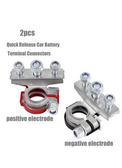 SYOSI Battery Terminal Connectors, Quick Release Car, Top Post 2pcs Clamps -12V 3-Way, Leisure Caravan, Motorhome Pair, Positive and Negative  - Image 2