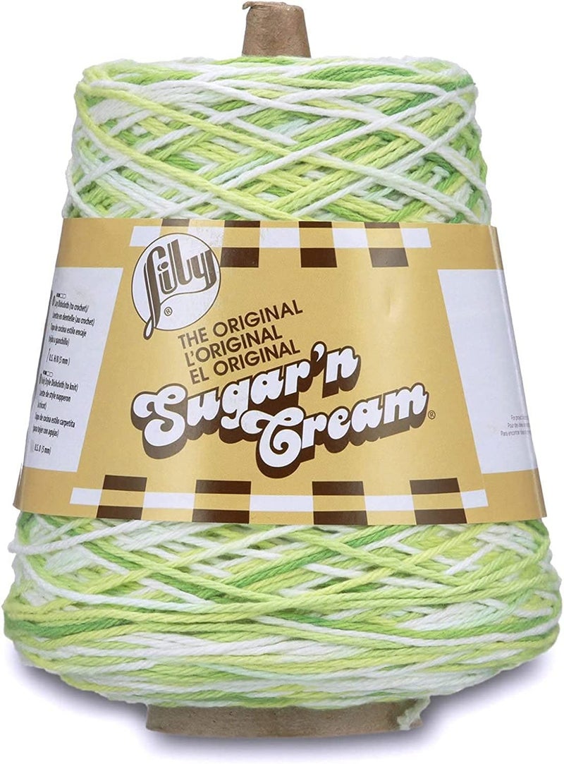 Lily Sugar N Cream Cones Key Lime Pie Yarn  1 Pack of 14oz400g  Cotton  4 Medium  706 Yards  KnittingCrochet