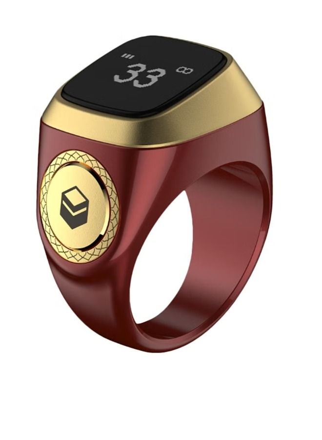 iQIBLA Smart Tasbih Zikr Lite Ring Brown Plastic 18 MM - Image 1