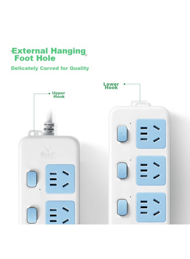 Bull Power Strip/extension Cord/power Bar/power Strip/power Board/power Strip 4 Outlets With Individual Switches, 5 Meters Long Gn-315 - Image 5