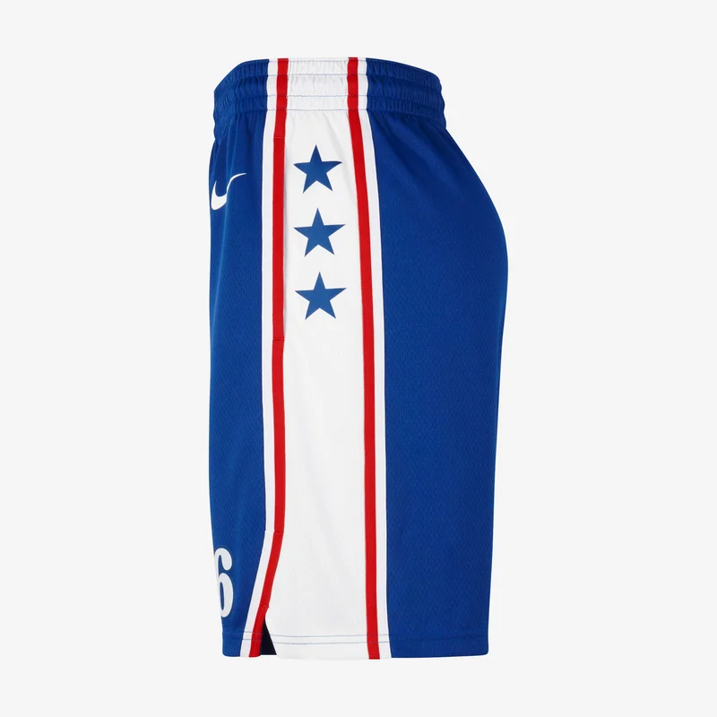 Nike Blue Men's NBA Philadelphia 76ers Icon Edition Replica Swingman Basketball Shorts for Men | Best Price UAE