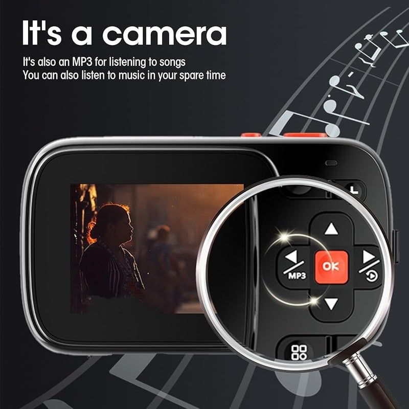 Asixxsix 72MP 2 5K Dual Screen Vlogging Camera 16X Zoom Autofocus Anti Shake Black - Image 4