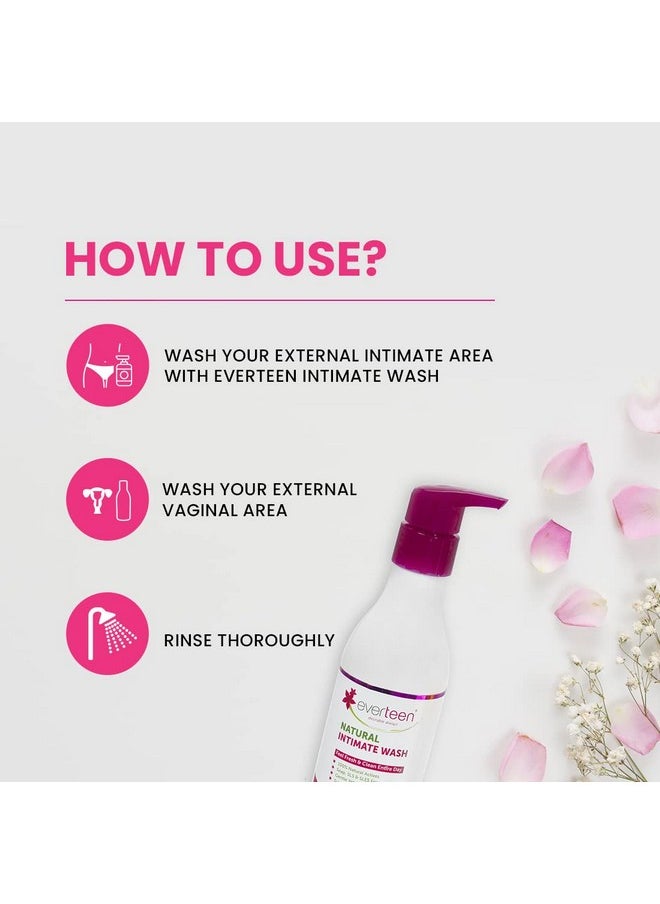 everteen Natural Intimate Wash For Feminine Hygiene In Women - 2 Packs (210Ml Each)  - Image 4