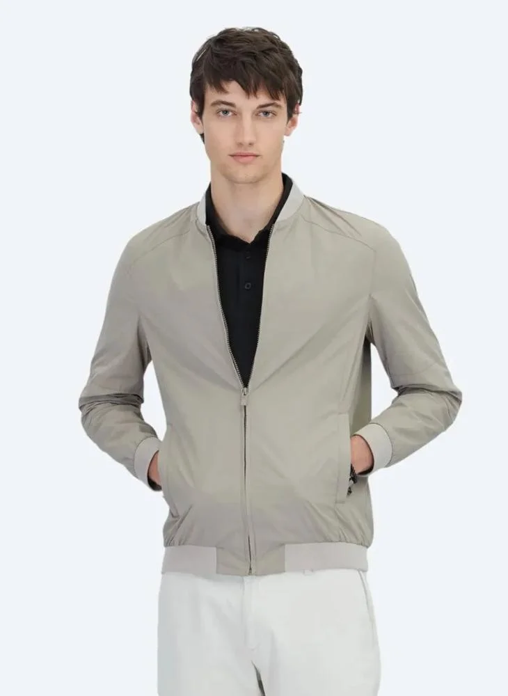 Kip Mink Regular Fit Turtleneck Casual Weaving Coat