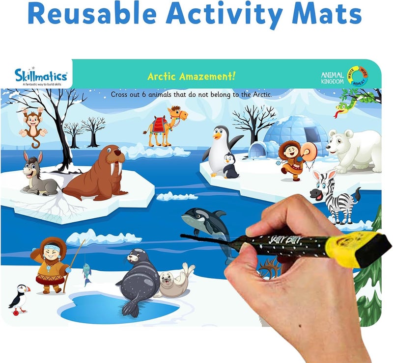 سكيلماتيكس نشاط الكتابة والمسح - مملكة الحيوان، من 3 إلى 6 سنوات - عبوة من قطعة واحدة - Image 3