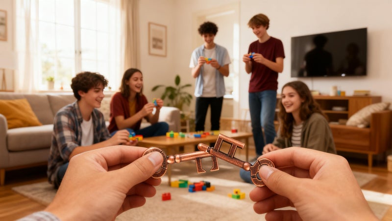 MAGIKON Traditional Metal Brain Teaser â€“ Classic Puzzle Toy for Logic & Skill Development (Keys) - Image 5