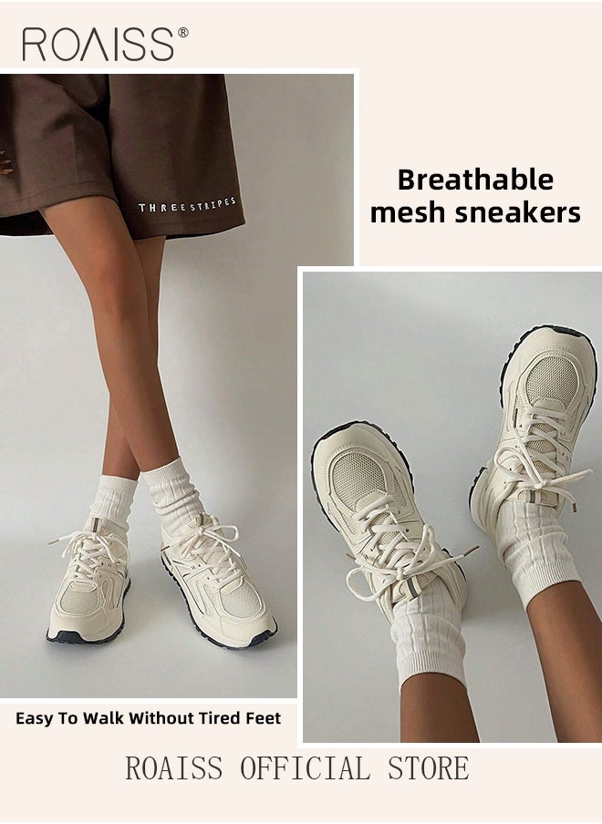 Lightweight Breathable Chunky Sneakers for Women Low Cut Mesh Upper Non-slip Running Sports Shoes with Nice Color Matching Women's Casual Fashion Walking Shoes with Soft Sole - pzsku/Z0FF1CC77BA3D881B6E3AZ/45/_/1723539617/f07df1ac-d30b-4b84-b038-510dfaf286fb